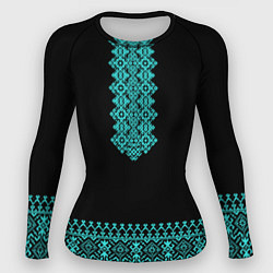 Рашгард женский Обережная вязь - вышиванка, цвет: 3D-принт