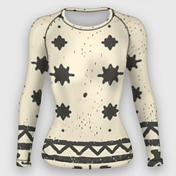 Рашгард женский Африканские примитивные узоры, цвет: 3D-принт