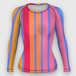 Женский рашгард Теплые цветные полосы