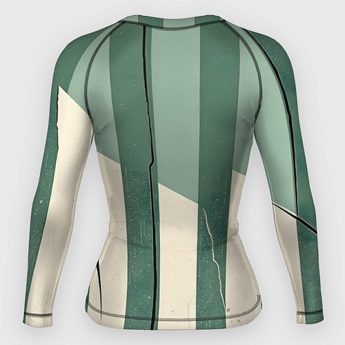 Женский рашгард Зеленые полосы / 3D-принт – фото 2