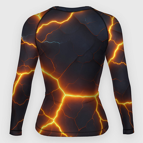 Женский рашгард Молнии и черные объемные плиты / 3D-принт – фото 2