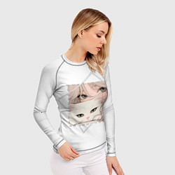 Рашгард женский Anime сat and girl, цвет: 3D-принт — фото 2