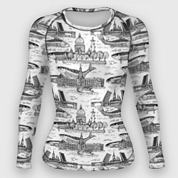 Рашгард женский Питер и корюшка, цвет: 3D-принт