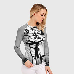 Рашгард женский ИИ и девочка с красным шариком, цвет: 3D-принт — фото 2