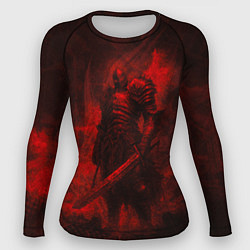 Рашгард женский Драконий всадник в багровом цвете, цвет: 3D-принт