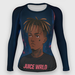 Рашгард женский Juice WRLD - Неоновый аниме арт, цвет: 3D-принт