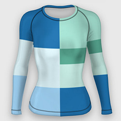 Женский рашгард Мятное небо колор-блок