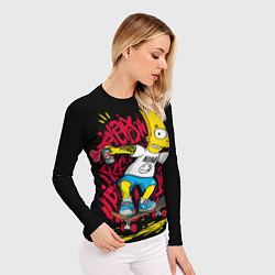 Рашгард женский Барт плохой парень - Nirvana, цвет: 3D-принт — фото 2