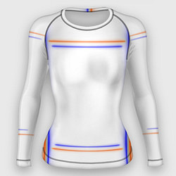 Рашгард женский Neon white orange light blue, цвет: 3D-принт