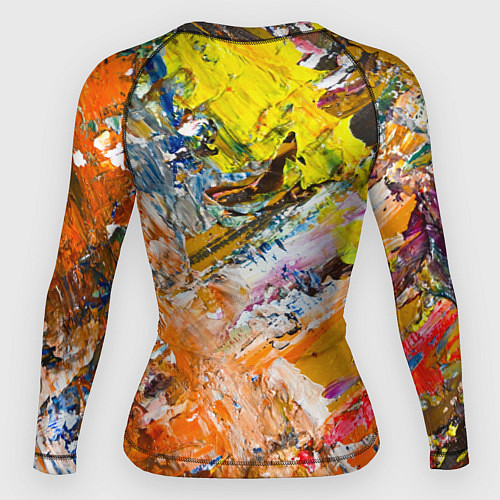 Женский рашгард Живая Абстракция: Поток Цветов и Форм в Постоянном / 3D-принт – фото 2