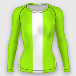 Рашгард женский Color light green white stripes, цвет: 3D-принт