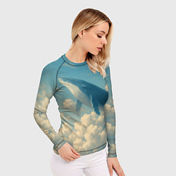 Рашгард женский Кит в облаках, цвет: 3D-принт — фото 2