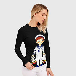 Рашгард женский Маленький морячок, цвет: 3D-принт — фото 2