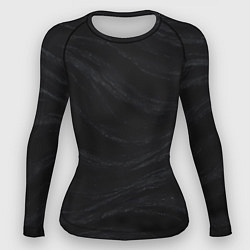 Женский рашгард Черная волнистая текстура