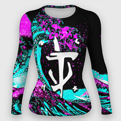 Женский рашгард Doom самураи неоновая волна