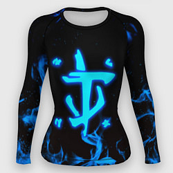 Рашгард женский Дум огонь лого, цвет: 3D-принт