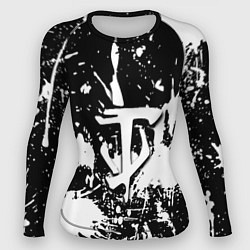 Рашгард женский Doom белые краски, цвет: 3D-принт