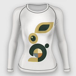 Рашгард женский Черный кролик в стиле модерн, цвет: 3D-принт