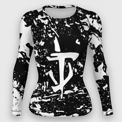 Рашгард женский Doom краски белые штрихи, цвет: 3D-принт