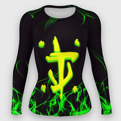 Женский рашгард Doom кислотное лого