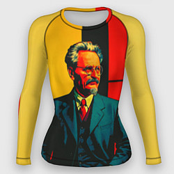 Рашгард женский Лев Троцкий поп-арт, цвет: 3D-принт