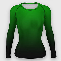 Рашгард женский Green gradient, цвет: 3D-принт