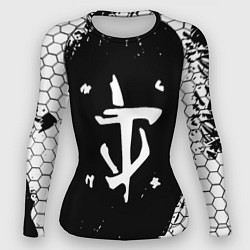 Рашгард женский Doom соты краски, цвет: 3D-принт