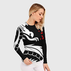 Рашгард женский Doom dragon steel, цвет: 3D-принт — фото 2