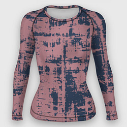 Женский рашгард Текстура с потертостями сине-розовая