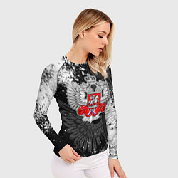 Рашгард женский Федерация бокса России - брызги, цвет: 3D-принт — фото 2