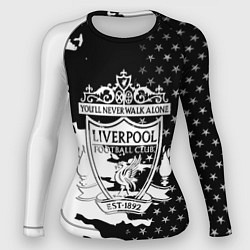 Рашгард женский Liverpool текстура спорт, цвет: 3D-принт