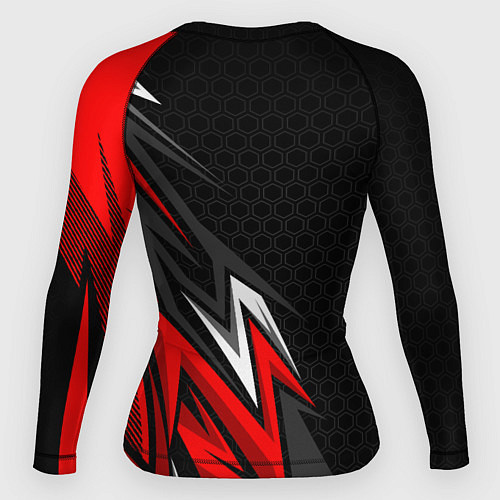 Женский рашгард Митсубиси - спортивный красный / 3D-принт – фото 2