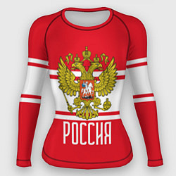 Рашгард женский Герб России, цвет: 3D-принт