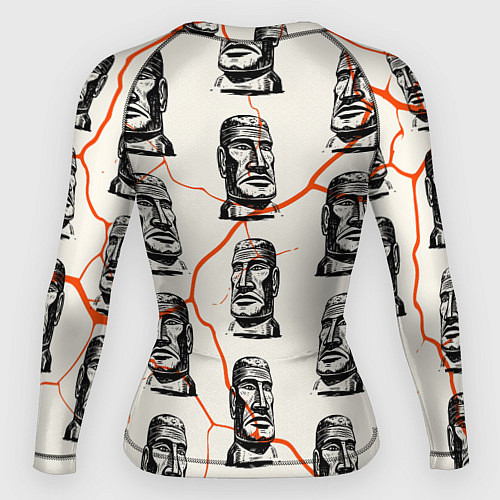 Женский рашгард Статуи моаи / 3D-принт – фото 2