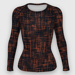 Женский рашгард Чёрно-коричневый текстура