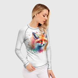 Рашгард женский Цветной лис, цвет: 3D-принт — фото 2