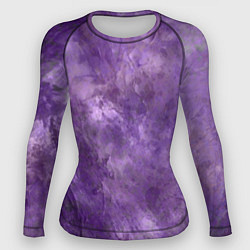 Рашгард женский Абстракция - violet oil painting, цвет: 3D-принт