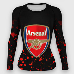 Рашгард женский Арсенал красные краски всплеск, цвет: 3D-принт