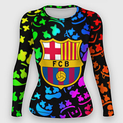 Рашгард женский Барселона x Маршмэллоу неоновый градиент, цвет: 3D-принт