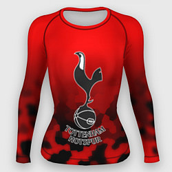 Рашгард женский Тоттенхэм Хотспур камуфляж красный, цвет: 3D-принт