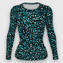 Женский рашгард Голубые неоновые крапинки