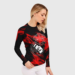 Рашгард женский Real Madrid красный огонь, цвет: 3D-принт — фото 2