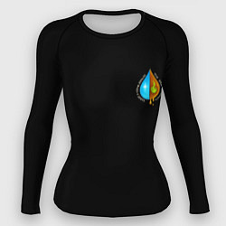 Рашгард женский Лучше вода у друга полноцветный узор, цвет: 3D-принт