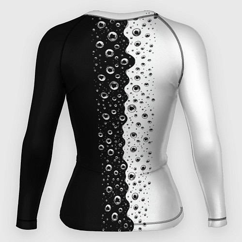 Женский рашгард Лучше вода у друга черно-белый узор / 3D-принт – фото 2