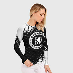 Рашгард женский Chelsea штрихи красок текстура, цвет: 3D-принт — фото 2