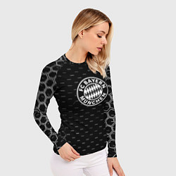 Рашгард женский Бавария Мюнхен соты текстура, цвет: 3D-принт — фото 2
