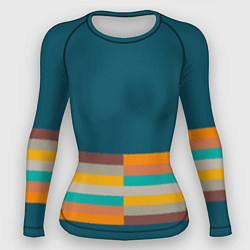 Женский рашгард Индиго и омбре градиент заката с текстурой