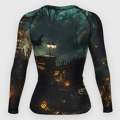 Женский рашгард Ночь тыкв и теней / 3D-принт – фото 2