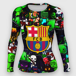 Рашгард женский Minecraft x barcelona fc, цвет: 3D-принт