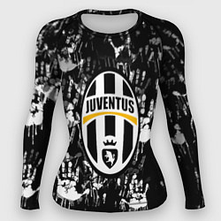 Рашгард женский Ювентус текстура руки краски, цвет: 3D-принт